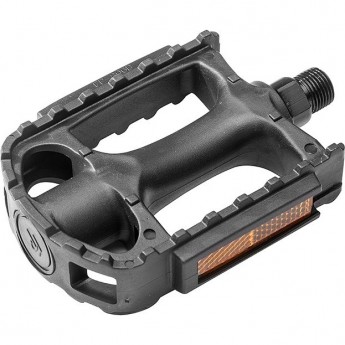 Педали FP-806 Feimin ось 9/16" со светоотражателями, пластиковые черные