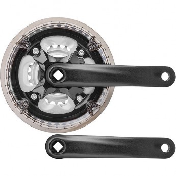 Шатуны HDL-L355 24/34/42Т 170мм "под ромб", чёрно-серебристый Шатуны HDL-L355 24/34/42Т 170мм "под ромб", чёрно-серебристый