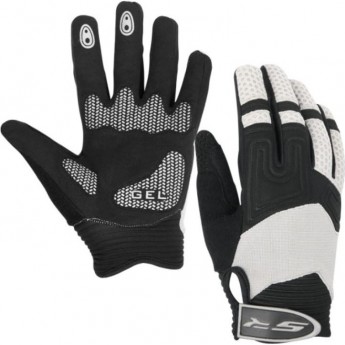 Велоперчатки STELS PDM-365 для MTB полноразмерные серо-чёрные p.L