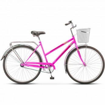 Велосипед STELS Navigator 28" 300 Lady Z010 (с корзиной) (LU085342) малиновый, 2023 Велосипед STELS Navigator 28" 300 Lady Z010 (с корзиной) (LU085342) малиновый, 2023